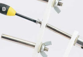 Washer getting put on a screw